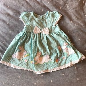 Adorable Spring/Easter Gingham Bunny dress, NWT